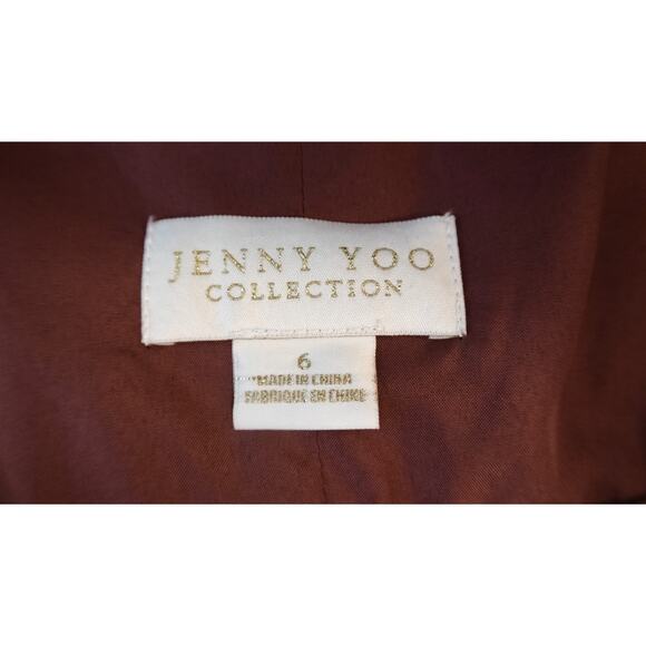 JENNY YOO James Wrap Gown in Hibiscus NWT US 6 - Picture 8 of 13